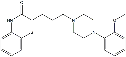 2-[3-[4-(2-Methoxyphenyl)piperazin-1-yl]propyl]-2H-1,4-benzothiazin-3(4H)-one 구조식 이미지