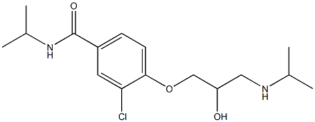 1-[4-[Isopropylcarbamoyl]-2-chlorophenoxy]-3-[isopropylamino]-2-propanol 구조식 이미지