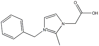 3-Benzyl-2-methyl-1-(carboxymethyl)-1H-imidazol-3-ium 구조식 이미지