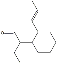 2-[2-(1-Propenyl)cyclohexyl]butanal 구조식 이미지