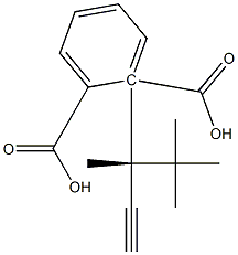 (+)-Phthalic acid hydrogen 1-[(R)-3,4,4-trimethyl-1-pentyne-3-yl] ester Structure