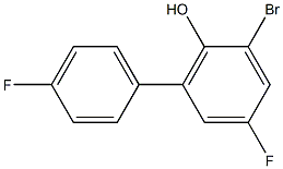 2-Bromo-4-fluoro-6-(4-fluorophenyl)phenol Structure