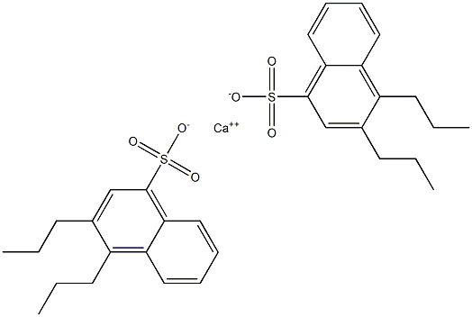 Bis(3,4-dipropyl-1-naphthalenesulfonic acid)calcium salt Structure