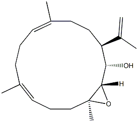 (1S,2S,3S,6E,10E,14S)-2,3-Epoxy-14-(1-methylethenyl)-3,7,11-trimethylcyclotetradeca-6,10-dien-1-ol Structure