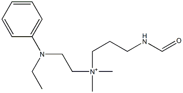 N-[2-[(Ethyl)phenylamino]ethyl]-3-(formylamino)-N,N-dimethyl-1-propanaminium 구조식 이미지