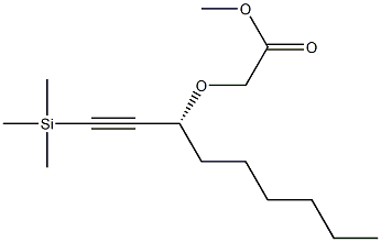 [(R)-1-[(Trimethylsilyl)ethynyl]heptyloxy]acetic acid methyl ester 구조식 이미지