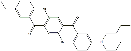 2-(Dibutylamino)-9-ethyl-5,12-dihydroquino[2,3-b]acridine-7,14-dione Structure