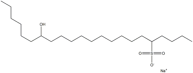 16-Hydroxydocosane-5-sulfonic acid sodium salt Structure