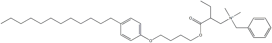 N,N-Dimethyl-N-benzyl-N-[2-[[4-(4-dodecylphenyloxy)butyl]oxycarbonyl]butyl]aminium Structure