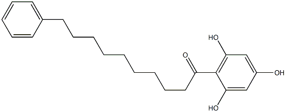 2-(10-Phenyldecanoyl)benzene-1,3,5-triol 구조식 이미지