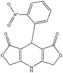 4,5,7,8-Tetrahydro-8-(2-nitrophenyl)-1H,3H-difuro[3,4-b:3',4'-e]pyridine-1,7-dione Structure