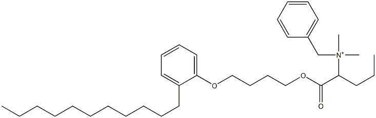 N,N-Dimethyl-N-benzyl-N-[1-[[4-(2-undecylphenyloxy)butyl]oxycarbonyl]butyl]aminium 구조식 이미지