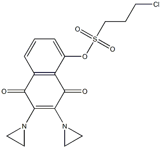 2,3-Bis(1-aziridinyl)-5-[3-chloropropylsulfonyloxy]-1,4-naphthoquinone Structure