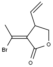 4,5-Dihydro-3-(1-bromoethylidene)-4-ethenylfuran-2(3H)-one Structure