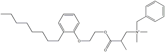 N,N-Dimethyl-N-benzyl-N-[2-[[2-(2-octylphenyloxy)ethyl]oxycarbonyl]propyl]aminium Structure