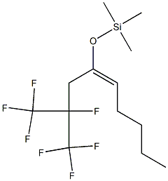 (E)-1,1,1,2-Tetrafluoro-2-(trifluoromethyl)-4-(trimethylsiloxy)-4-nonene 구조식 이미지