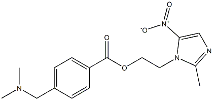 2-Methyl-5-nitro-1H-imidazole-1-ethanol 4-(dimethylaminomethyl)-benzoate 구조식 이미지