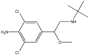 2,6-Dichloro-4-[1-methoxy-2-(tert-butylamino)ethyl]aniline 구조식 이미지