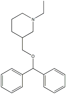 3-(Diphenylmethoxymethyl)-1-ethylpiperidine Structure