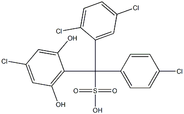 (4-Chlorophenyl)(2,5-dichlorophenyl)(4-chloro-2,6-dihydroxyphenyl)methanesulfonic acid 구조식 이미지