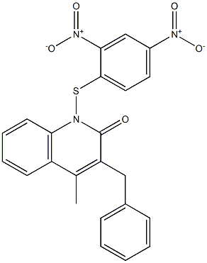 1-(2,4-Dinitrophenylthio)-3-benzyl-4-methyl-2(1H)-quinolone Structure