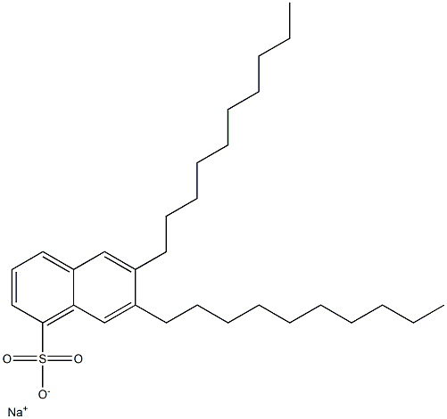 6,7-Didecyl-1-naphthalenesulfonic acid sodium salt Structure