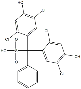 Bis(2,5-dichloro-4-hydroxyphenyl)phenylmethanesulfonic acid Structure