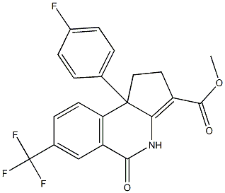 1,4,5,9b-Tetrahydro-7-trifluoromethyl-9b-(4-fluorophenyl)-5-oxo-2H-cyclopent[c]isoquinoline-3-carboxylic acid methyl ester Structure