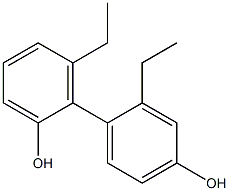 2',6-Diethyl-1,1'-biphenyl-2,4'-diol 구조식 이미지