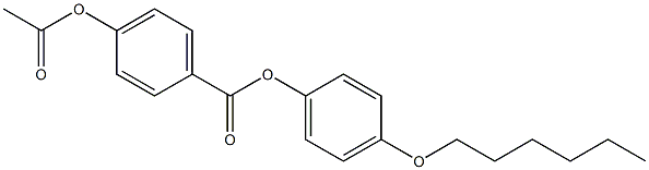 p-Acetyloxybenzoic acid p-(hexyloxy)phenyl ester 구조식 이미지