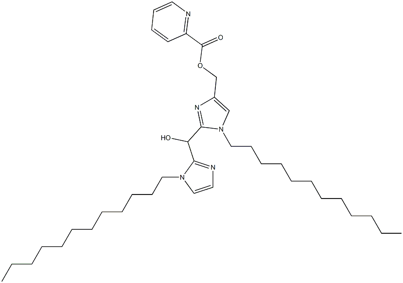 [1-Dodecyl-4-[(2-pyridinylcarbonyloxy)methyl]-1H-imidazol-2-yl][1-dodecyl-1H-imidazol-2-yl]methanol Structure