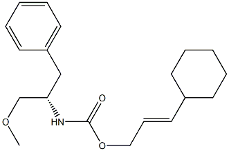 N-[(S)-1-Methoxymethyl-2-phenylethyl]carbamic acid (E)-3-cyclohexylallyl ester Structure