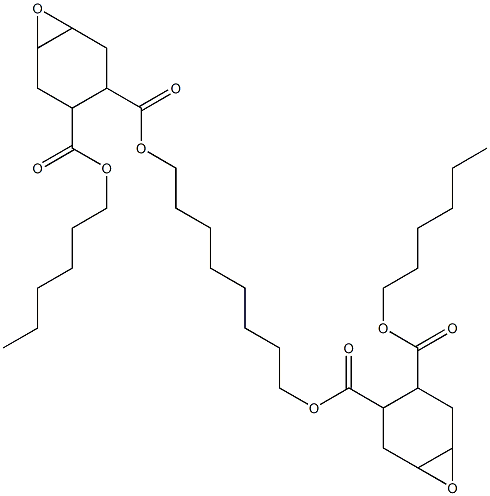 Bis[2-(hexyloxycarbonyl)-4,5-epoxy-1-cyclohexanecarboxylic acid]1,8-octanediyl ester 구조식 이미지