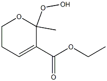 5,6-Dihydro-2-hydroperoxy-2-methyl-2H-pyran-3-carboxylic acid ethyl ester Structure