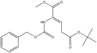 2-[[(Benzyloxy)carbonyl]amino]-2-pentenedioic acid 5-tert-butyl 1-methyl ester 구조식 이미지