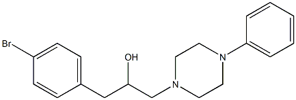 1-(4-Bromophenyl)-3-(4-phenyl-1-piperazinyl)-2-propanol 구조식 이미지
