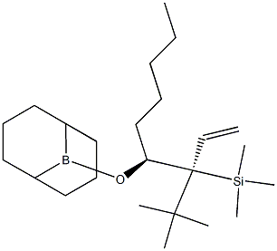 (1S,2S)-1-[(9-Borabicyclo[3.3.1]nonan-9-yl)oxy]-1-pentyl-2-(trimethylsilyl)-2-tert-butyl-3-butene 구조식 이미지