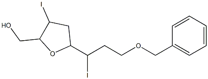 5-(3-Benzyloxy-1-iodopropyl)tetrahydro-3-iodofuran-2-methanol Structure