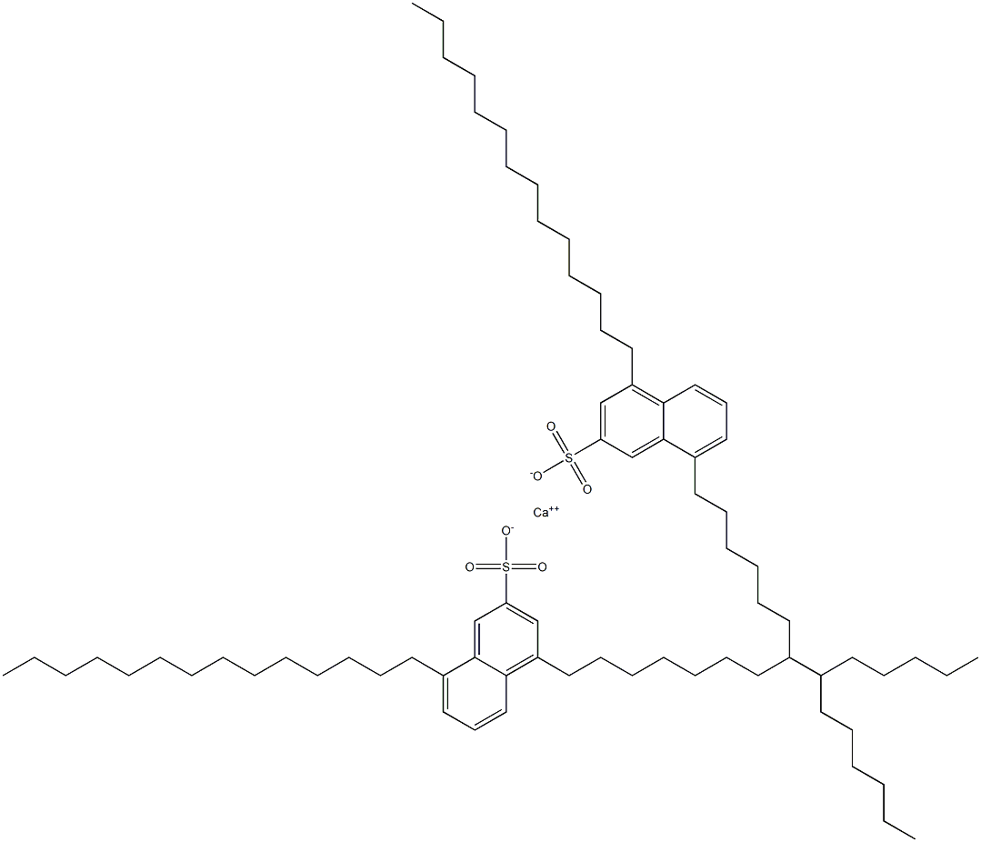 Bis(4,8-ditetradecyl-2-naphthalenesulfonic acid)calcium salt 구조식 이미지