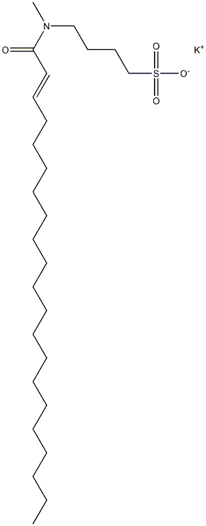 4-[N-(1-Oxo-2-henicosen-1-yl)-N-methylamino]-1-butanesulfonic acid potassium salt Structure