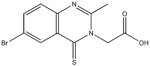 6-Bromo-3,4-dihydro-2-methyl-4-thioxoquinazoline-3-acetic acid Structure