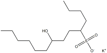 8-Hydroxytetradecane-5-sulfonic acid potassium salt Structure