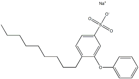 4-Nonyl-3-phenoxybenzenesulfonic acid sodium salt 구조식 이미지