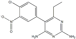 2,4-Diamino-6-ethyl-5-(3-nitro-4-chlorophenyl)pyrimidine 구조식 이미지