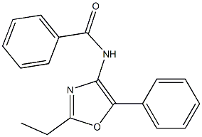 N-(2-Ethyl-5-phenyl-4-oxazolyl)benzamide 구조식 이미지