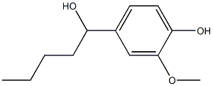 2-Methoxy-4-(1-hydroxypentyl)phenol 구조식 이미지