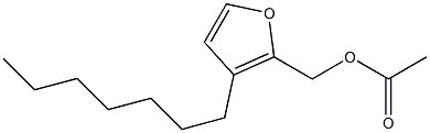 Acetic acid 3-heptylfuran-2-ylmethyl ester 구조식 이미지