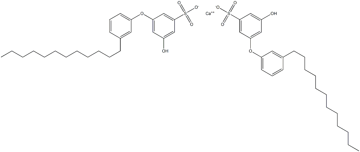 Bis(5-hydroxy-3'-dodecyl[oxybisbenzene]-3-sulfonic acid)calcium salt Structure