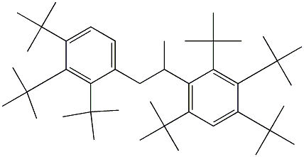 2-(2,3,4,6-Tetra-tert-butylphenyl)-1-(2,3,4-tri-tert-butylphenyl)propane Structure