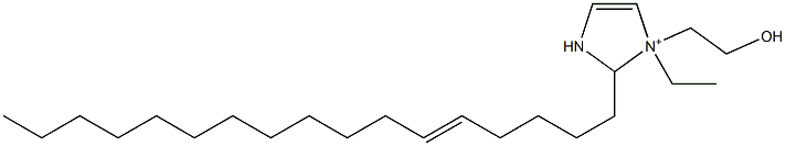 1-Ethyl-2-(5-heptadecenyl)-1-(2-hydroxyethyl)-4-imidazoline-1-ium Structure